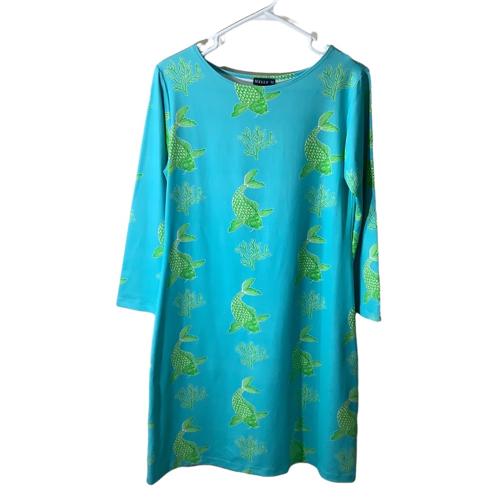 Melly M Coastal Fish Print Dress